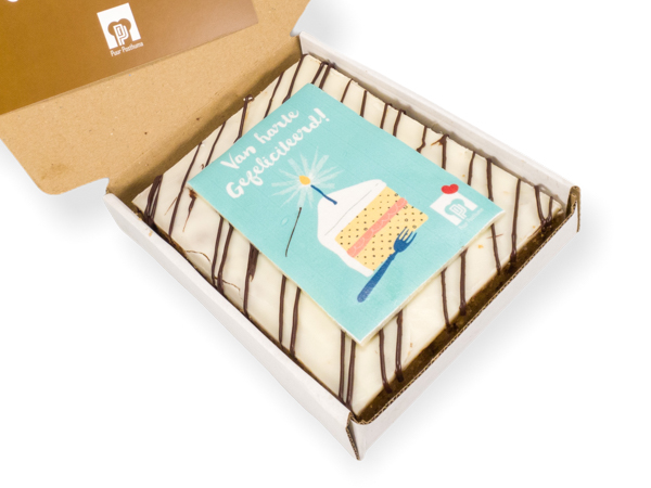 Smikkelkoek Gefeliciteerd brievenbuspost